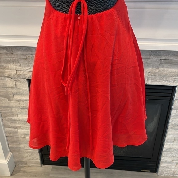 Lulus Good Deeds Red Lace-Up Dress Size Small - Picture 8 of 10